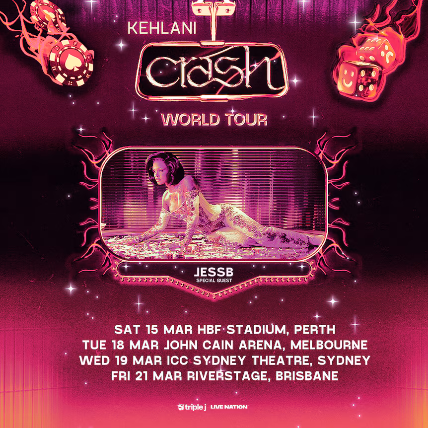 Kehlani CRASH WORLD TOUR Poster 2025 Australia